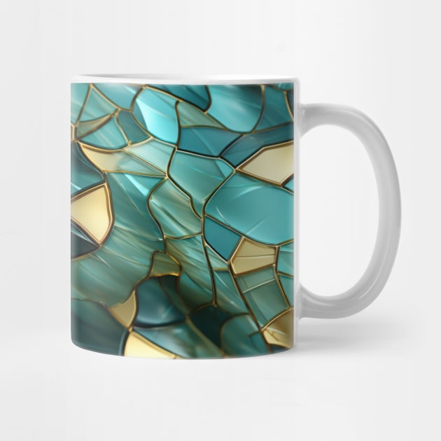 Funky Facade: Trompe-l’oeil Green Turquoise and Gold by star trek fanart and more